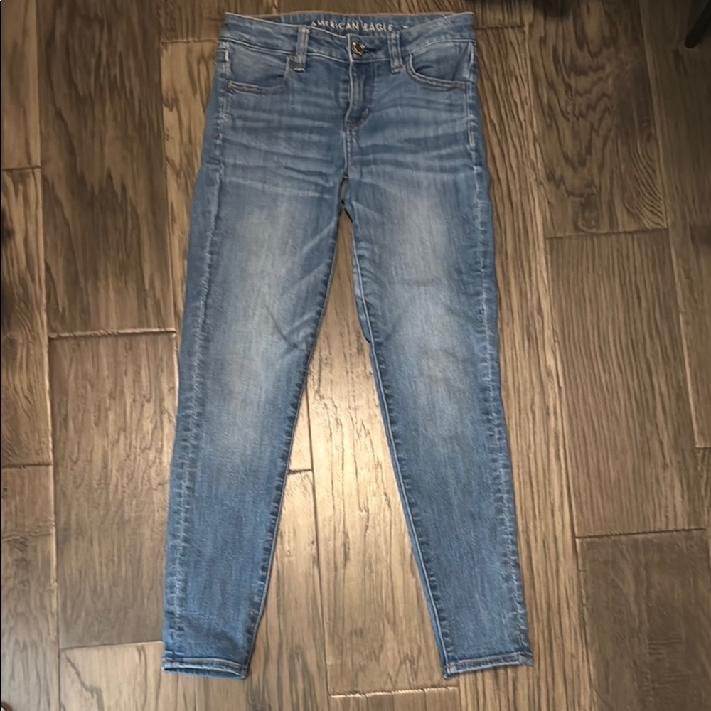 American Eagle Outfitters Blue Skinny Jeans Classic Style